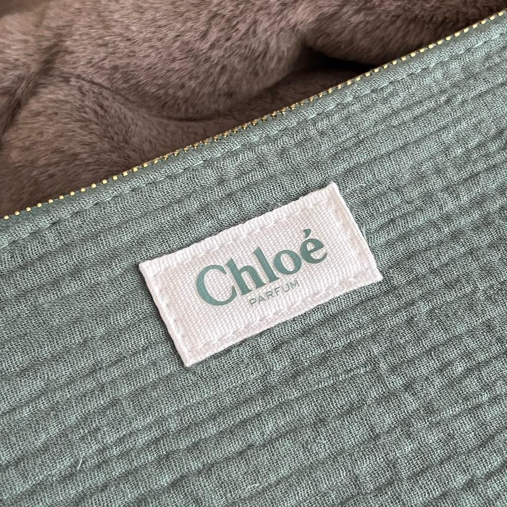 Chloé large green pouch makeup bag NIB - Picture 3 of 9